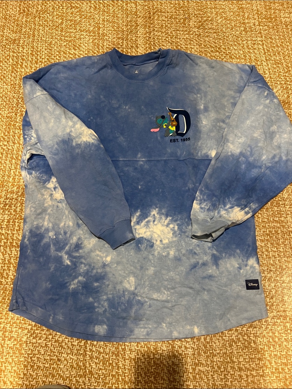 Disney LILO and Stitch Blue Graphic Long Sleeve Spirt Shirt